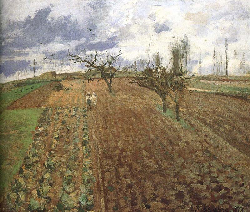 Camille Pissarro Farmland Norge oil painting art
